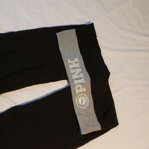 Pink cropped yoga pants